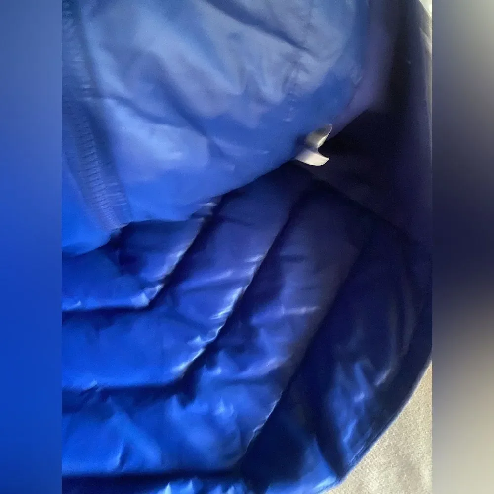 ALO YOGA Relief Quilted Puffer Down Jacket Women's Royal Blue Sz Large